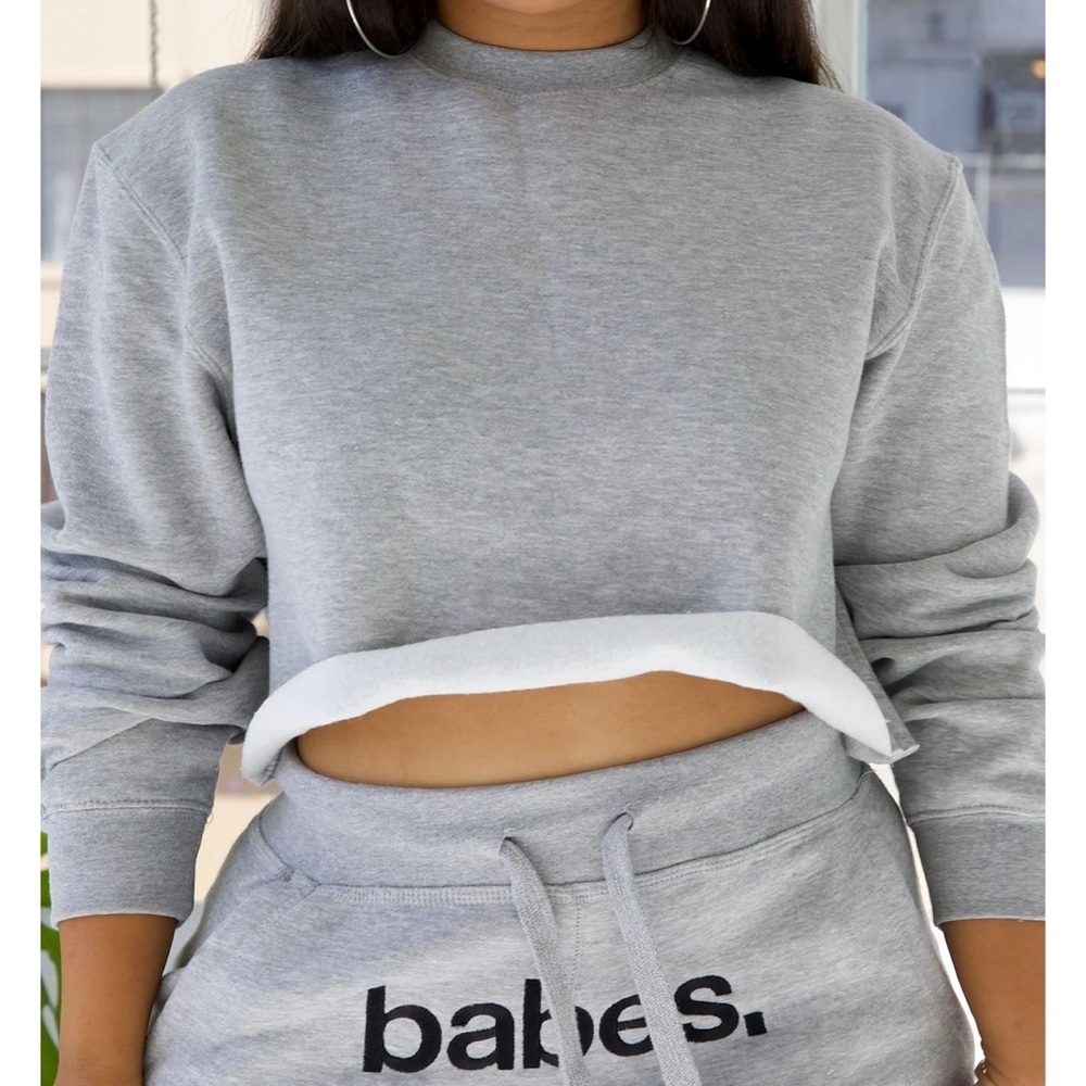 Babes & Felines Grey Crewneck Sweatshirt